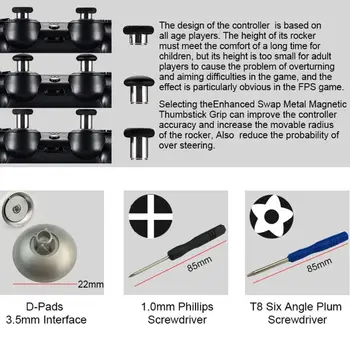 

11Pcs/Set 11Pcs/Set Swap Thumb Analog Sticks Grips Stick D-Pad Bumper Trigger Button Storage Bag Gamepad Replacement for Xbox