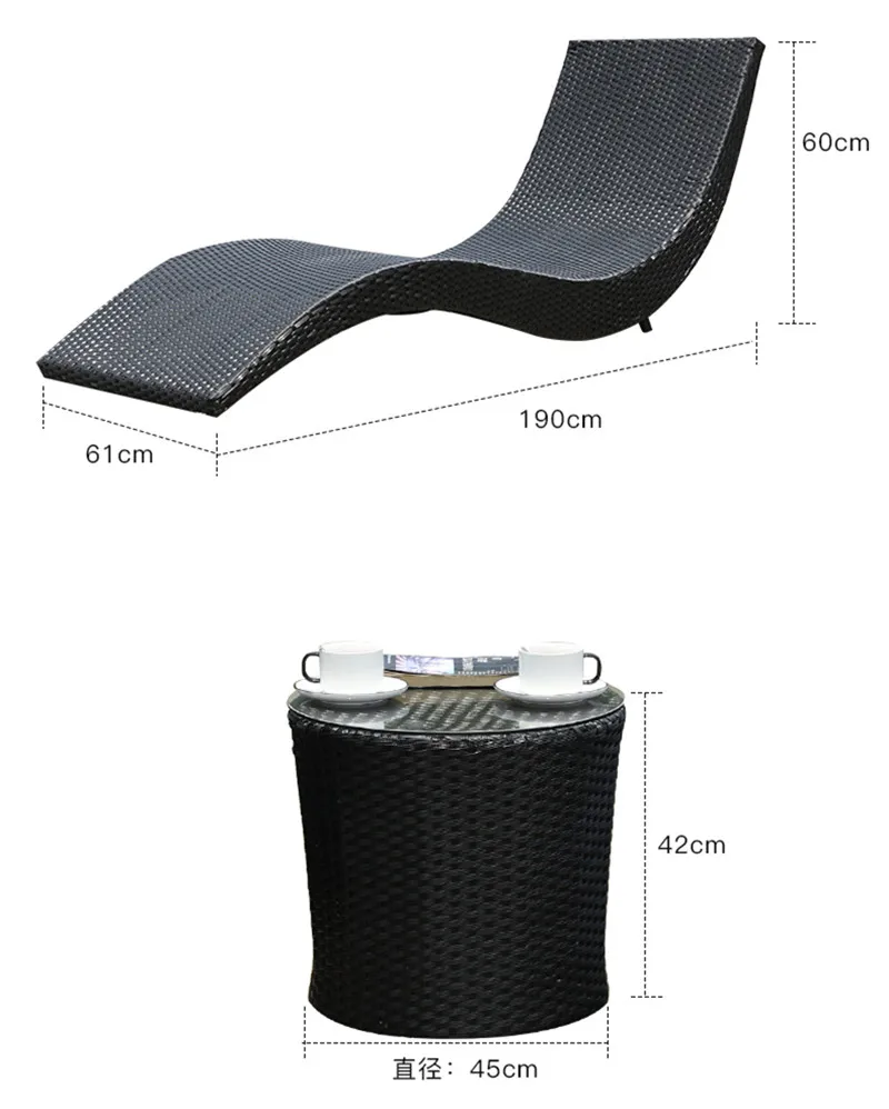 all weather outdoor furniture on Metal Frame With Rattan Sun Lounger For Pool Garden Beach All Weather Sun Loungers Aliexpress