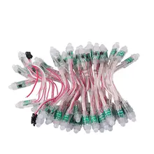 50 шт./гирлянда DC12V WS2811 Светодиодная точечная лампа, Addressable RGB цифровой светодиодный модуль струнные огни, все прозрачные провода; водонепроницаемый IP68