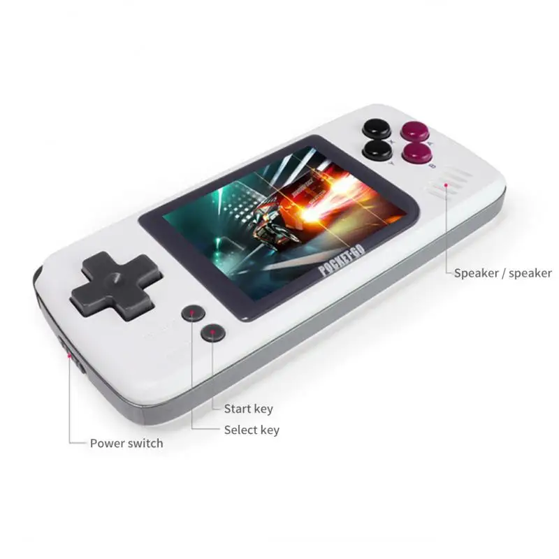 Game Console V2 Pocket Go Handheld 2.4inch Screen Retro Game Player With 32G TF Card NES/GB/GBC/SNES/SMD PS1 Gaming Consoles Box