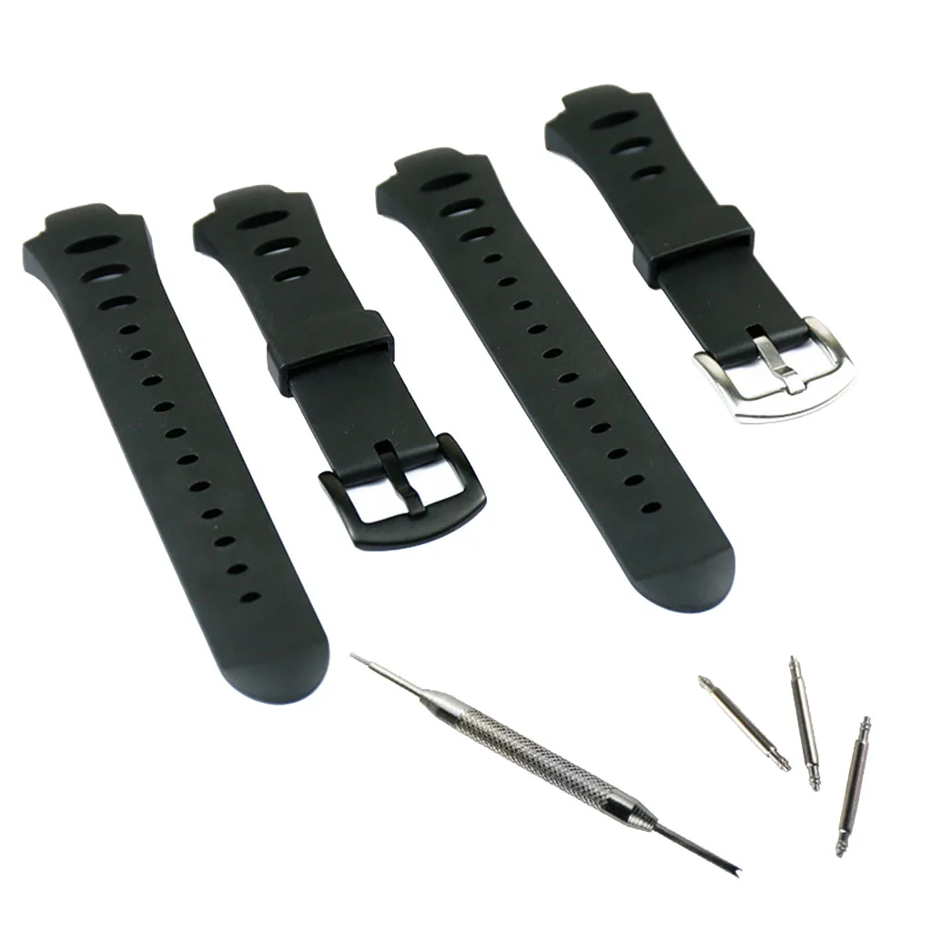 Strap Watch Band Black Rubber Waterproof For Suunto Observer SR 18mm