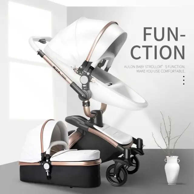 $US $70.85  Aulon Baby Stroller 3 in 1 High-view Foldable Shockproof for Lying and Seating Baby Stroller Baby B