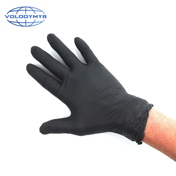 

Volodymyr Nitrile Gloves Black 100pcs/lot Waterproof Food Grade Disposable Work Allergy Free Safety Mechanic Nitrile Gloves