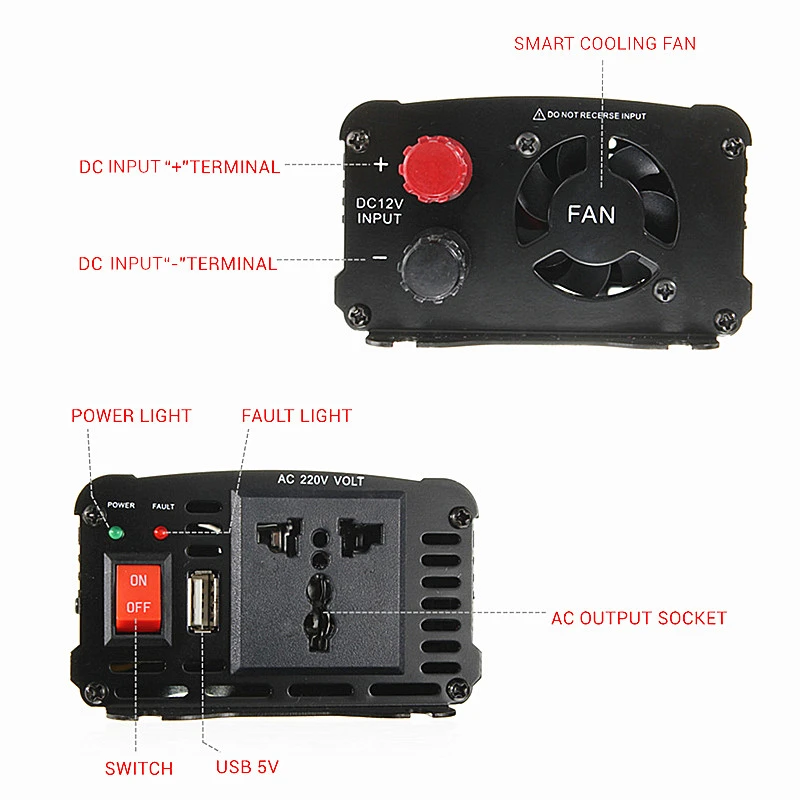 Горячая 5000вт-3000 Вт Инвертор солнечной энергии DC 12 В в AC 220 В USB модифицированный синусоидальный преобразователь автомобильный инвертор питания зарядное устройство адаптер