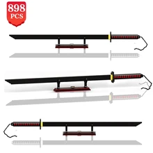

High-Tech Japanese Anime Building Blocks Mooncut Sword Model Ornaments Small Particle Assembly Toys For Kids