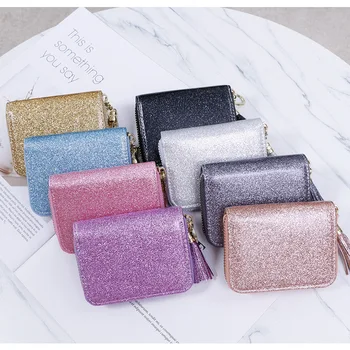 

Cute Ultra-thin Organ Small Card Bag Female ID Card Bag Card Bag Tassel Card Sleeve Large Capacity Coin Purse One