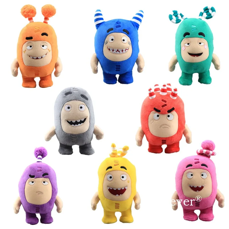 

8pcs/set 17cm Strange Treasure Of Soldiers Plush Doll toys Kawaii Oddbods Monster Doll Children kids Christmas Birthday Gift