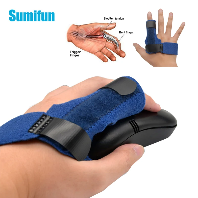 1pcs Finger Splints Protector Computer Worker Finger Brace Arthritis Pain Sprains Broken Sport Injuries Health Care C1722 pexmen trigger finger splints knuckle brace broken sprained toe finger protector arthritis pain relief for right and left hand