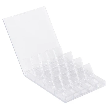 

20 Girds Acrylic Makeup Organizer Nail Art Storage Box Clear Display Case Organizer Holder For Jewelry Nail Rhinestone Beads Box