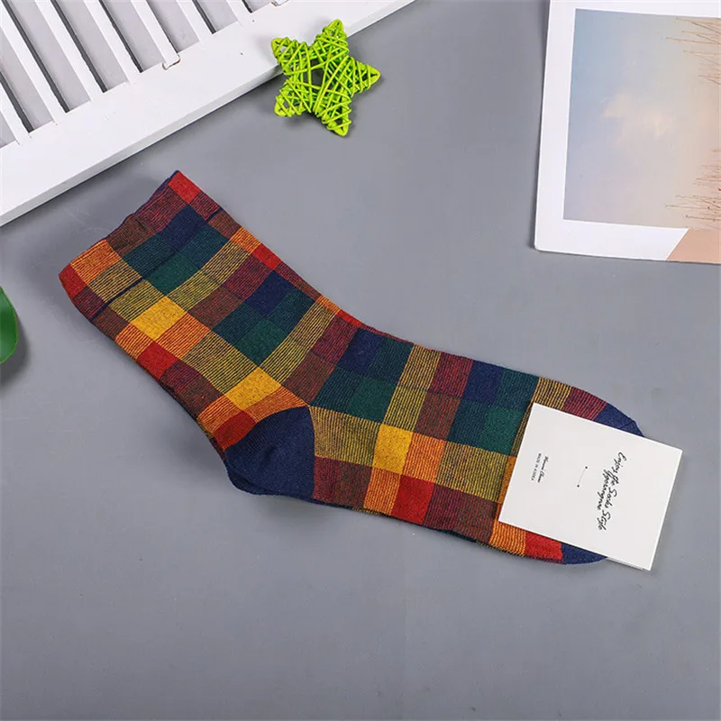 1 шт. носки на осень, корейские импортные Мультяшные женские носки модные милые носки без пятки в клетку, в горошек, с рисунком для девушек - Цвет: GZ-5