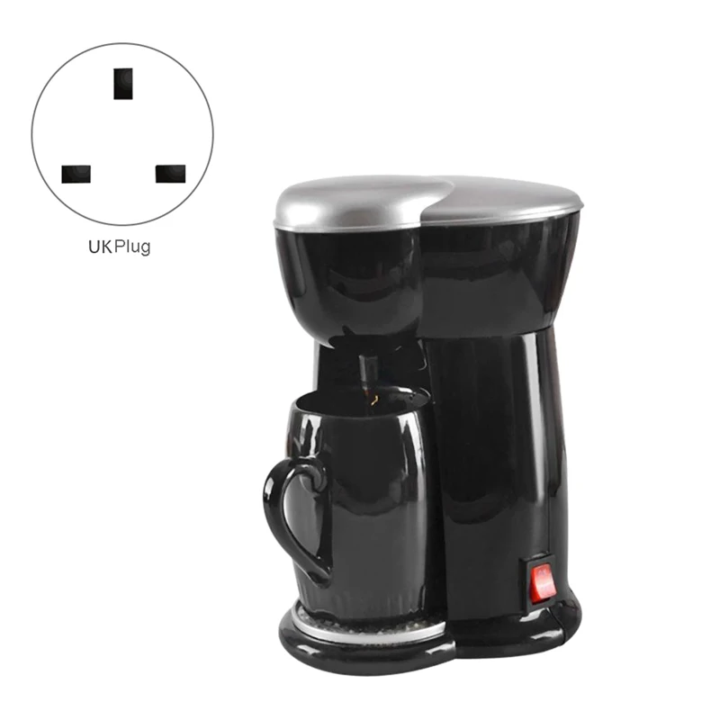 Электрическая капельная Кофеварка кофе-машина для домашнего использования 6 чашек чая Кофейник(UK Plug