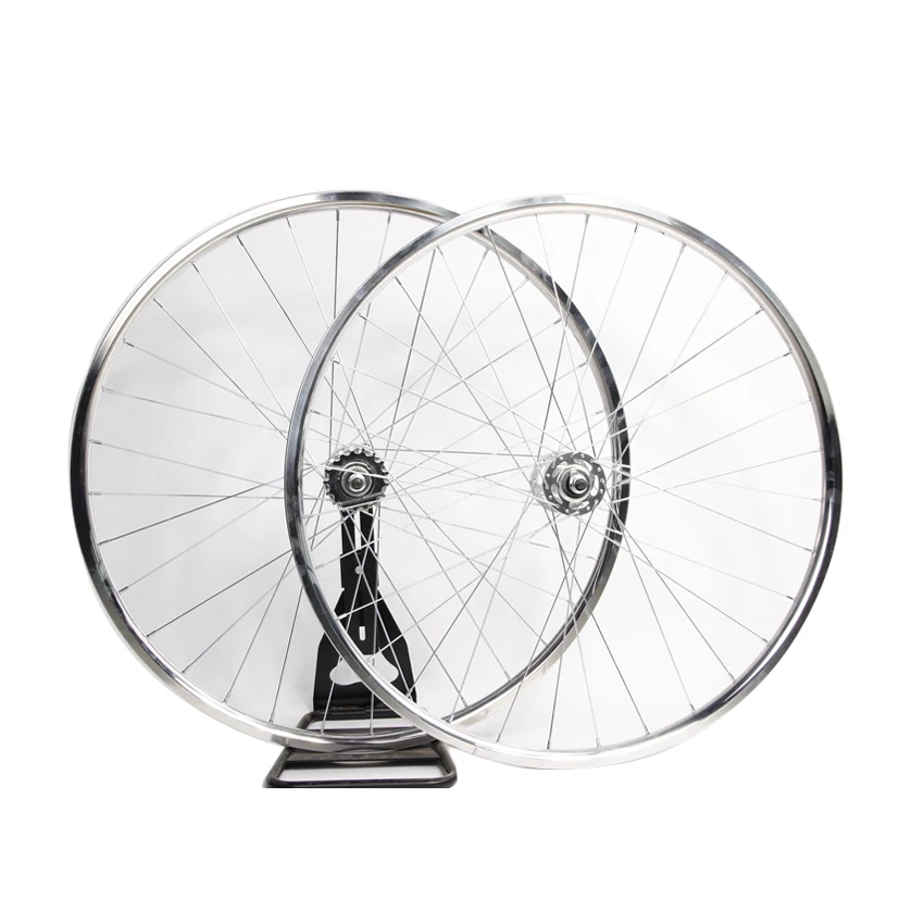 700C обод для велосипеда fixie колеса с шинами серебристый 20 мм Односкоростной