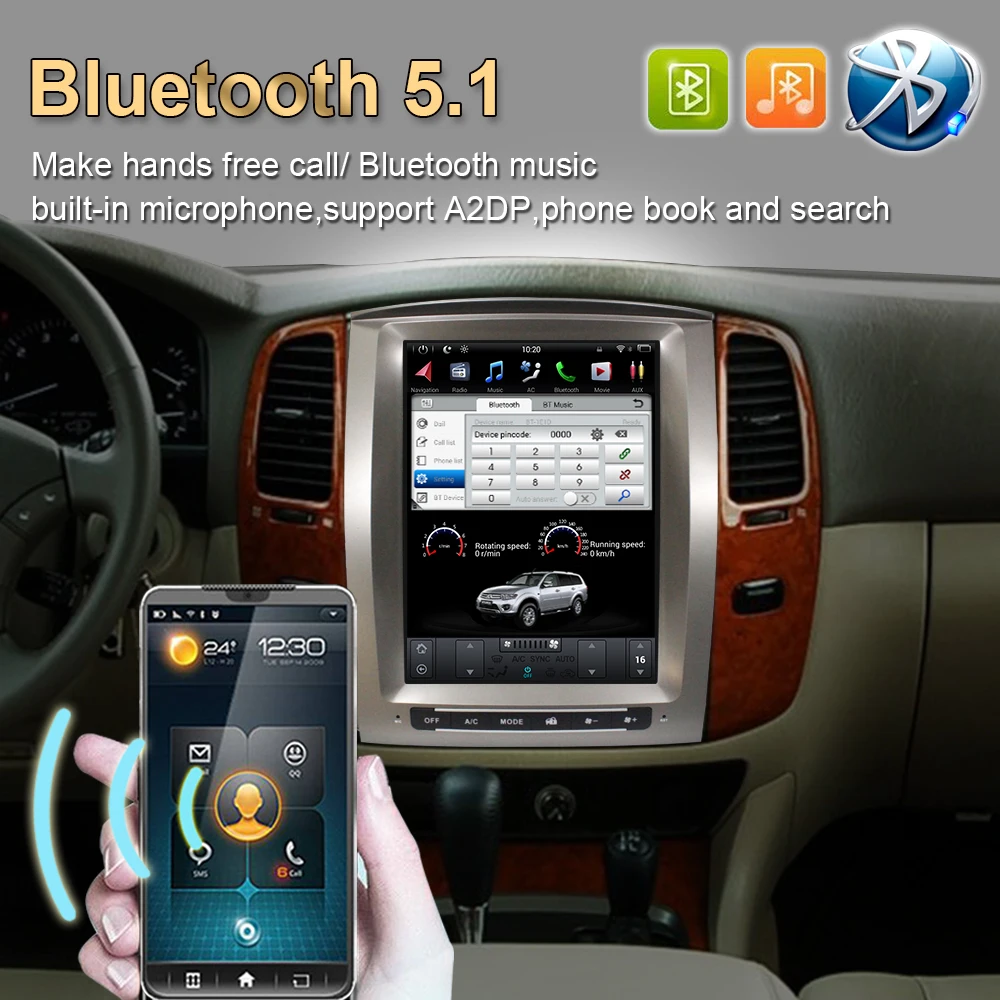 Android Автомобильный gps навигатор для TOYOTA LAND CRUISER LC100 03 головное устройство Мультимедиа Радио магнитофон без DVD плеера Tesla стиль