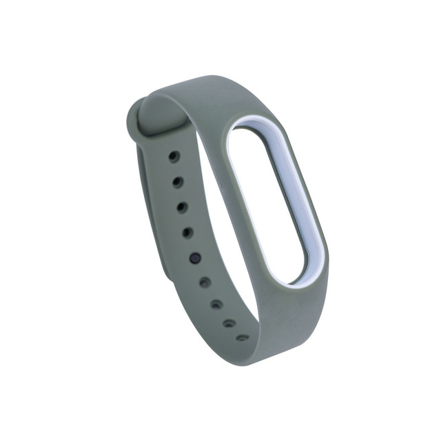 Soft Silicone For Xiaomi Mi Band 2 Replacement Sport Silicone Strap Wristband Bracelet Two-Tone Replacement Strap 23