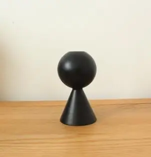 10cm Черный деревянный подсвечник качество черный подсвечник - Цвет: 10cm