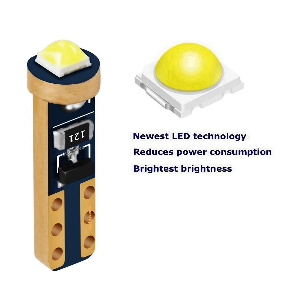 ſ  ڵ ׸  , Canbus ڵ    ǥ , T5 W1.2W W3W 74 509T LED , 10 
