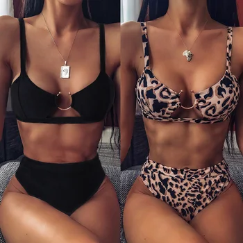 

2020 Bikinis Set Sexy Swimsuit Women High Waist Bikini Micro High Leg Swimming Suit for Bathing Suit Snake Print Swimwear Women