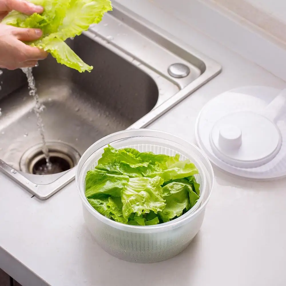 Vegetables Dryer Salad Spinner Fruits Basket Fruit Wash Clean Basket Storage Washer Drying Machine Useful Kitchen Tools