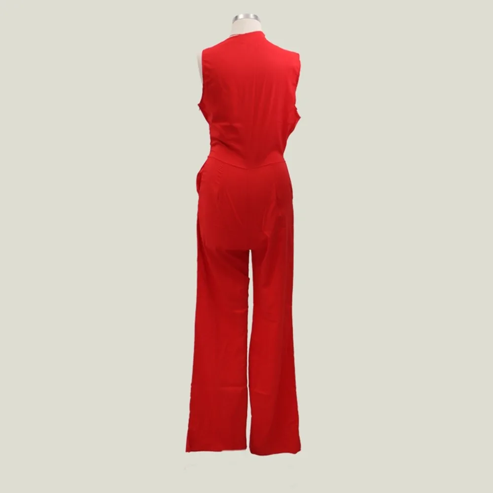 Women Jumpsuits Fashion Ladies Solid Rompers Party Clubwear Playsuits Wide Leg One Shoulder Sashes Jumpsuit Long Trousers