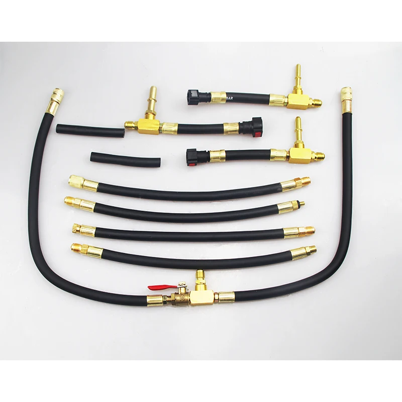 새로운 TU-443 디럭스 압력계 연료 압력 게이지 퀵 커넥션 연료 분사 인젝터 압력 테스터 게이지 도구 0-140 PSI