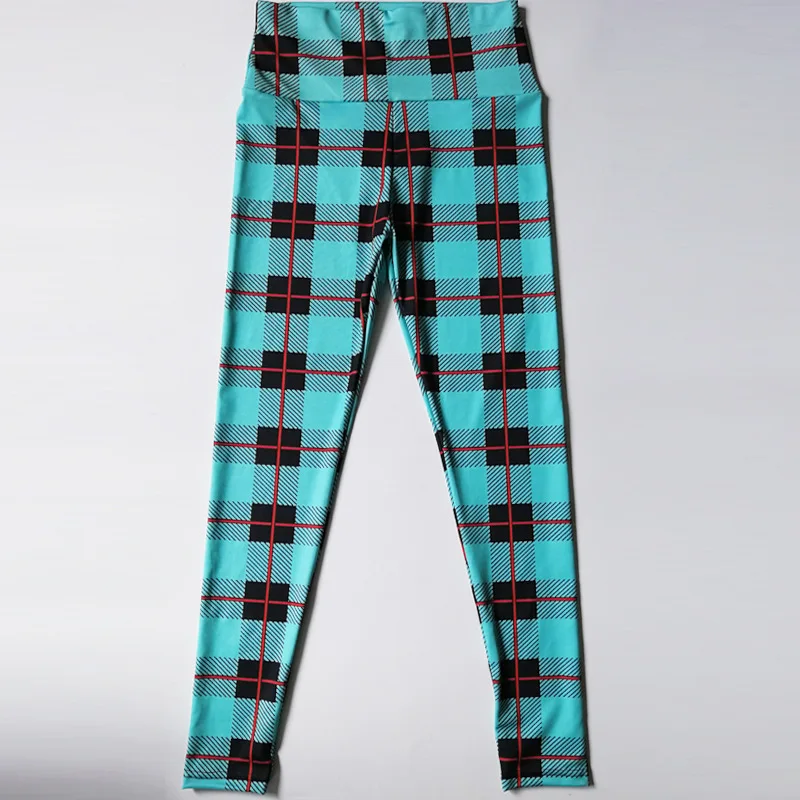New printed plaid lady pants s underpants tight fitness pants lady dress girl leggings