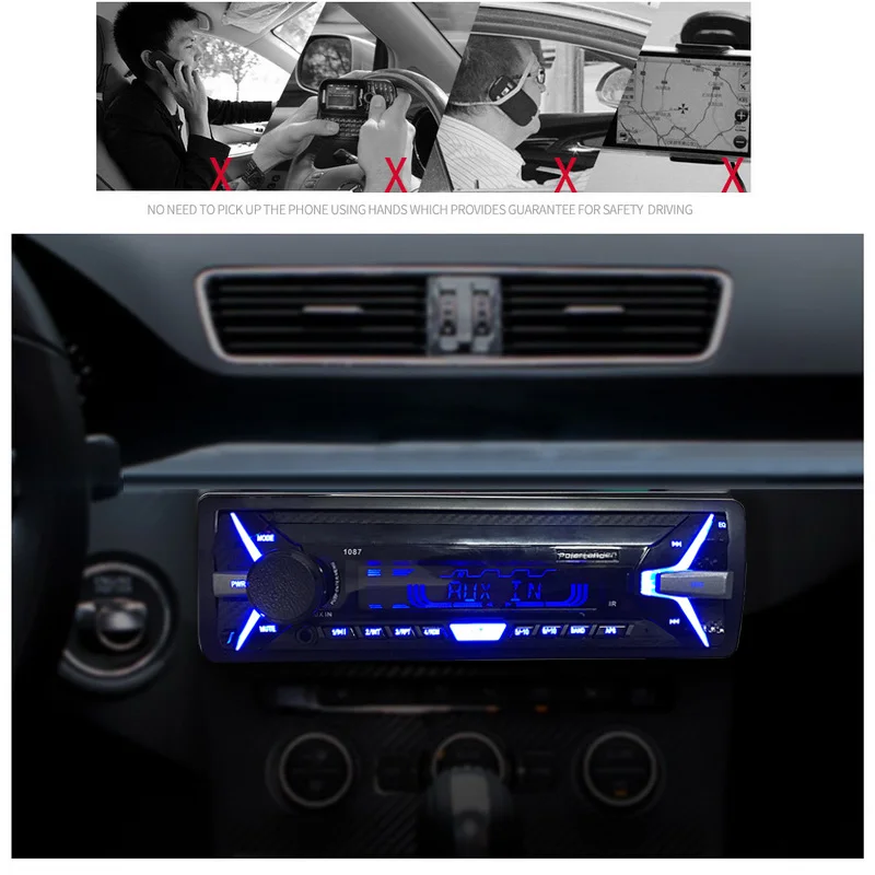 3,5 дюймов Съемная панель AM FM TF/USB Aux-In-Dash RDS+ 1 Din автомагнитола 12 В MP3-плеер Стерео Bluetooth громкой связи