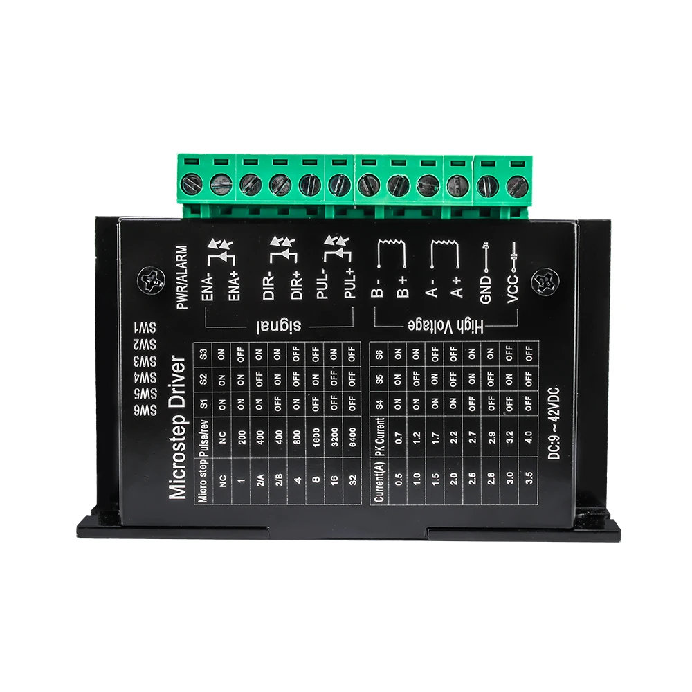 Контроллер драйвера шагового двигателя TB6600 4A 9 ~ 42V TTL 16 Micro Step CNC 1 Axis новая