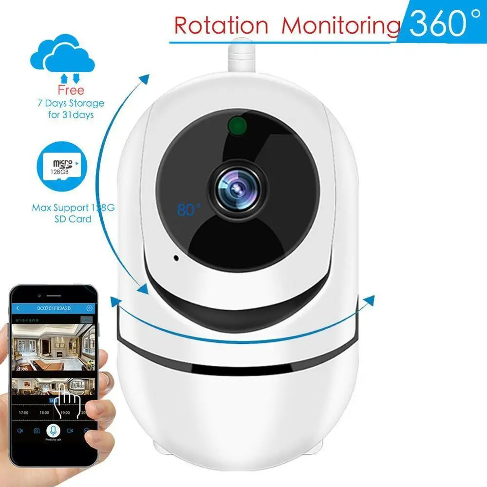 

1080P Mega Smart Security Security IP Camera Two Way Baby CCTV Camera Wireless Night Vision Mini Camera Audio WiFi Monitor S6D6
