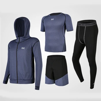 

Men Sportswear Compression Sport Suits Quick Dry Running Sets Clothes Sports Joggers Training Gym Fitness Tracksuits Running Set