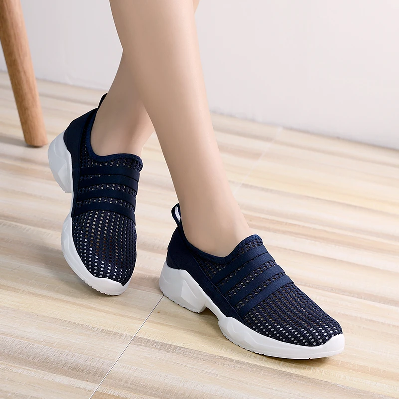 2019 летние женские туфли на плоской подошве повседневные кроссовки с дышащей