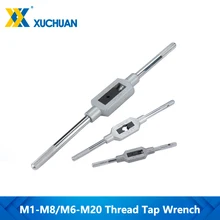 Thread tap wrench broca mão tocando ferramentas métricas para metalurgia M1-M8/M6-M20 chave de parafuso ajustável mão torneiras titular