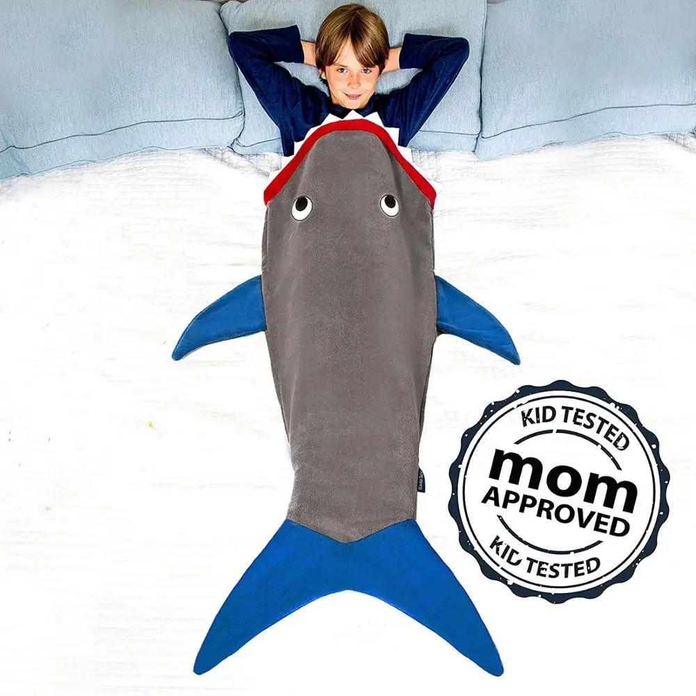 

Shark Mermaid Tail Blanket Children Kids Mermaid Blanket Sleeping Sack Sofa Bed Throw for Childred Tail Bed Blanket