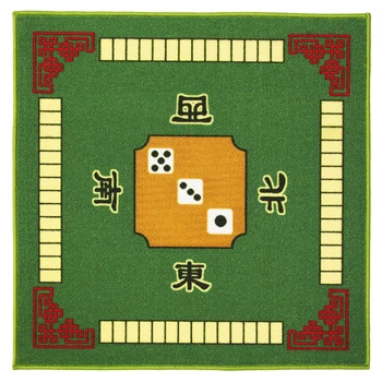 

1PC Mahjong Table Cloth Square Shape Mahjong Mat Board Room Mahjong Pad Anti-slip Desktop Cushion for Games Board Games Mahjong