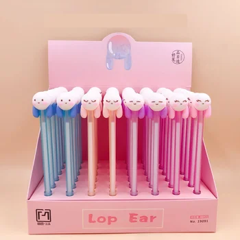 

48pcs/lot creative cartoon long ear rabbit gel pen water pen Roller ball pens office school supplies promotion gift
