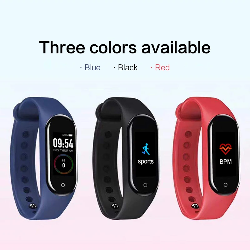 Luxury Offer for  M4plus Smart Bracelet Waterproof Heart Rate Smart Wristband Blood Pressure M4 Plus Waterproof Fitne