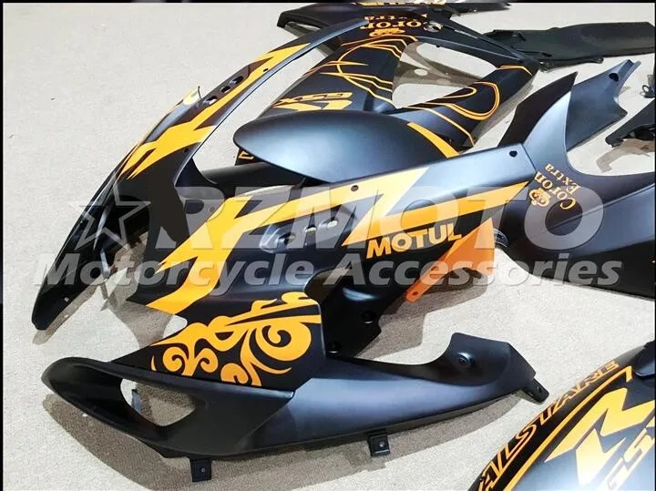 ABS инъекции обтекатели комплект подходит для SUZUKI GSX-R600 GSX-R750 K6 2006 2007 GSX-R600 k6 06 07 Черный E2