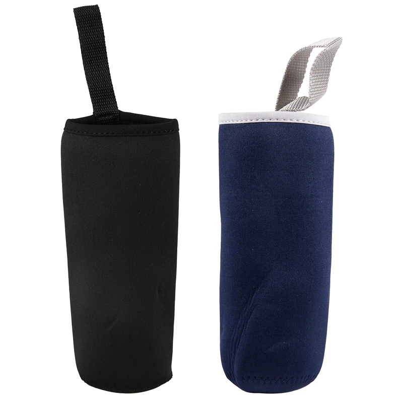 

2 Pcs Neoprene Cup Thermal Insulation Cup Cover Water Bottle Cover Holder 360Ml - 550Ml, Black & Navy Blue