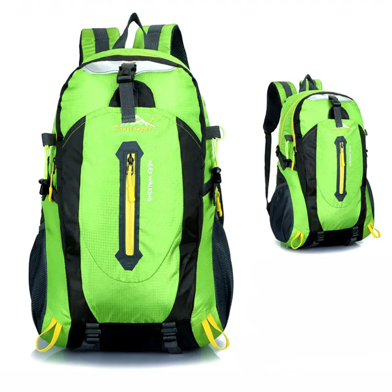 40L уличный рюкзак для мужчин и женщин, треккинг, альпинизм, велосипедный туризм, спортивные рюкзаки, походные дорожные сумки, водонепроницаемая сумка, спортивная сумка - Цвет: Зеленый цвет