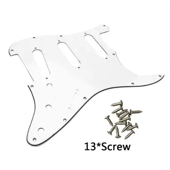 

Modern Style Guitar Pickguard 11 Hole Pickup Plate 3 Layer with 13 Screws