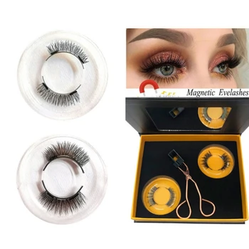 

Quantum Magnetic Glue-free False Eyelash Magnetic Eyelash Curler With 2 Pairs Quantum Soft Magnetic False Eyelashes Set