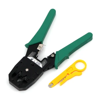 

Network Clamp Electrician Insulated Wire Strippers Pliers Internet Cable Crimping Bent Wire Cutter Cut Pliers Hand Tools