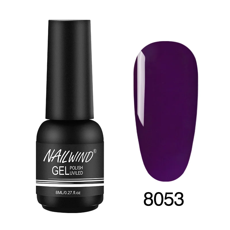Гель nailwind лак для ногтей чистый цвет полуперманентный Базовый Топ нужен УФ светодиодный светильник для маникюрный лак Гибридный гель для ногтей ROSALIND - Цвет: 8053