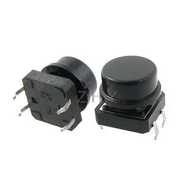 20 шт. панель Мгновенный Такт кнопочный переключатель 12x12mm x 11mm 4 Pin DIP w cap