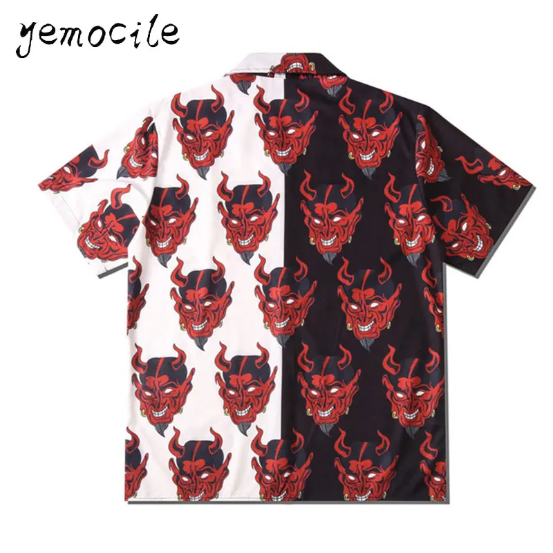 YEMOCILE Button Down Oversized Short T-Shirt for Men Women