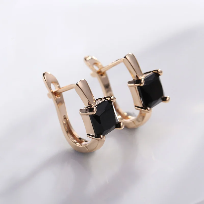 Женские квадратные серьги гвоздики MAIKALE корейские гипоаллергенные позолоченные