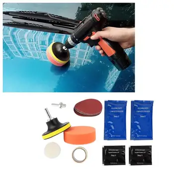

Car Headlight Lens Restoration Kit Restorer System Professional Polishing Tool Waterproof Premium Sandpaper Cleaning Tool Sponge