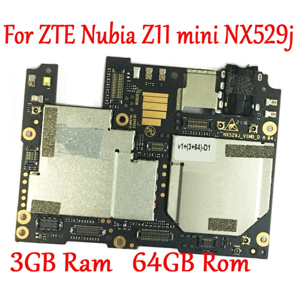 Полная работа оригинальная разблокированная материнская плата для zte Nubia Z11 mini NX529J логическая плата электронная панель 3 ГБ ОЗУ+ 64 Гб ПЗУ