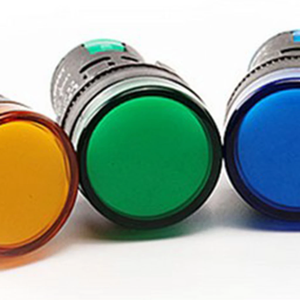AD22-16DS AC 220V Energy Saving LED Indicator Light, High-brightness Green