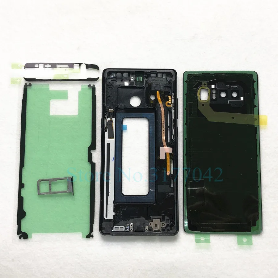 For Samsung Galaxy Note 8 N950 N950F Note 9 N960 N960F Full Housing Front Middle frame Battery Back Glass Cover Rear Case