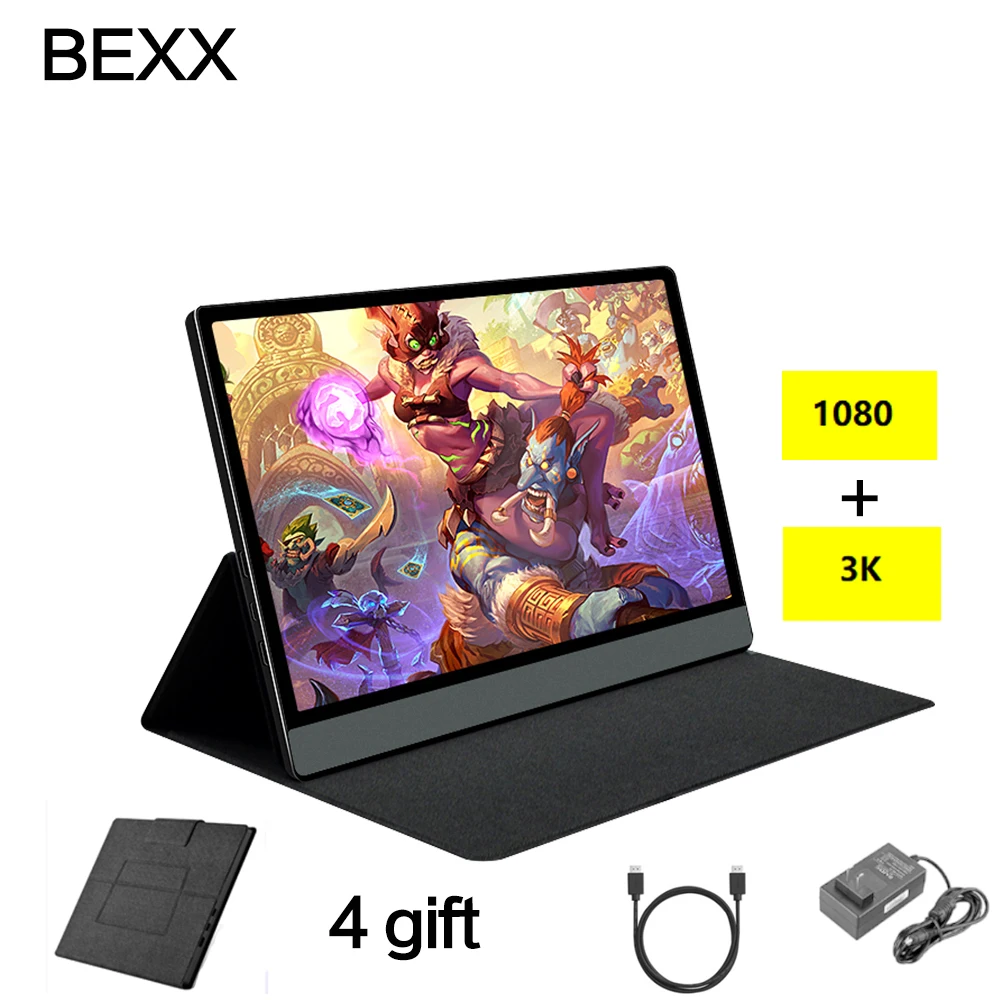 Монитор 1080P HD 3200 × 1800 IPS игровой экран 13 3 дюйма мониторы 3K для PS4 SWITCH XBOX ONE мышь